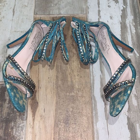 RACHEL Rachel Roy Shoes - RACHEL ROY Womens Leather Sole Heels Reneila Sandals Size 7M